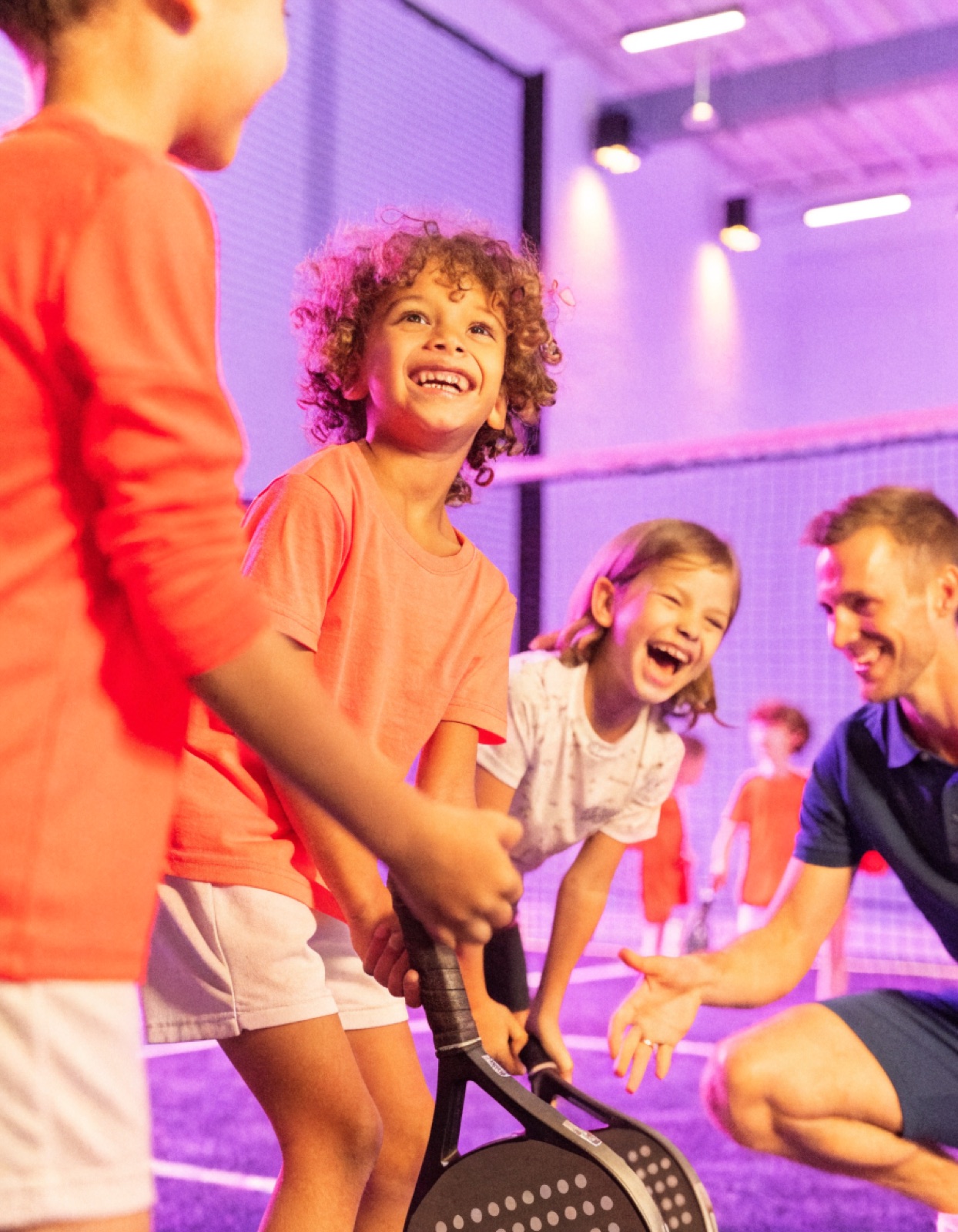 Children at a padel session
